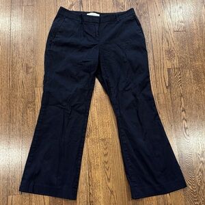 LOFT Julie fit Black Pinstripe Flared Pants size 6 petite